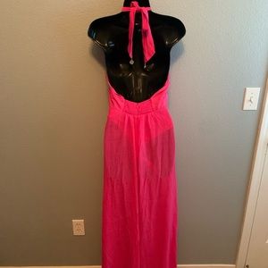 Hot pink maxi dress